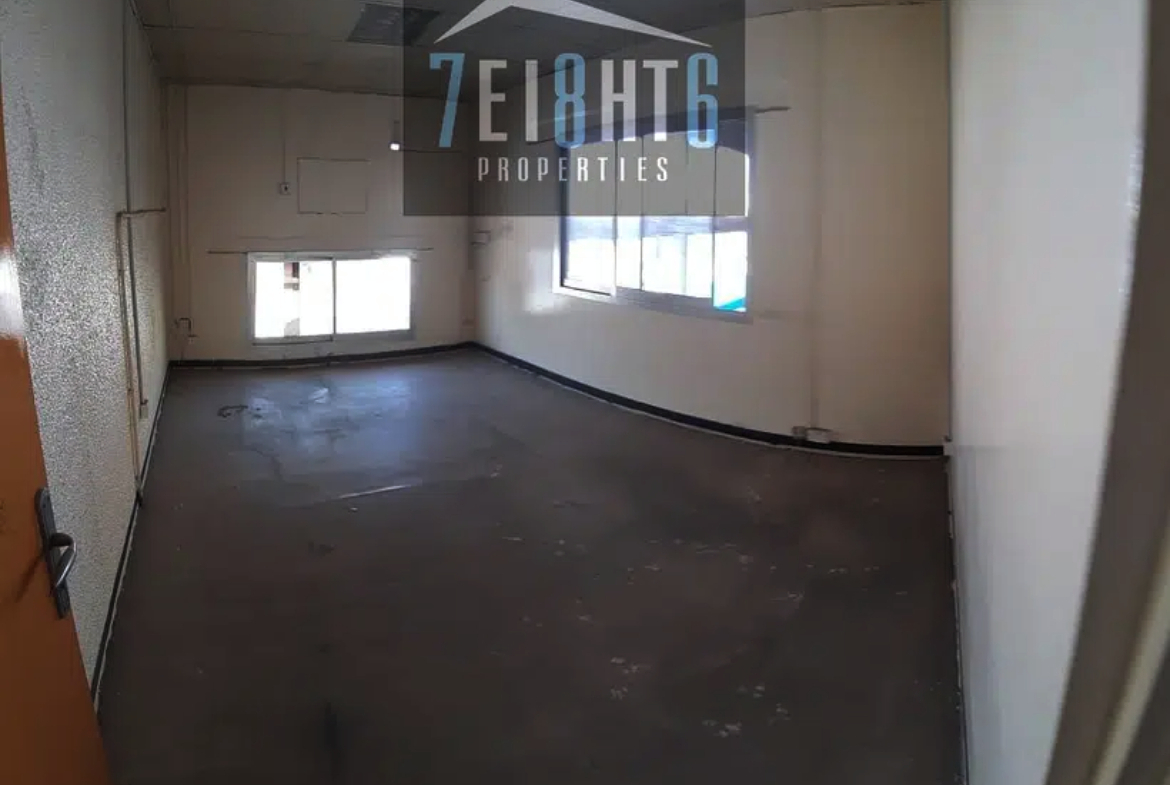 Fully maintain 7,800 sqft Commercial open Warehouse with 4-Offices and Bathroom for rent in Al Qubaisi, Sharja